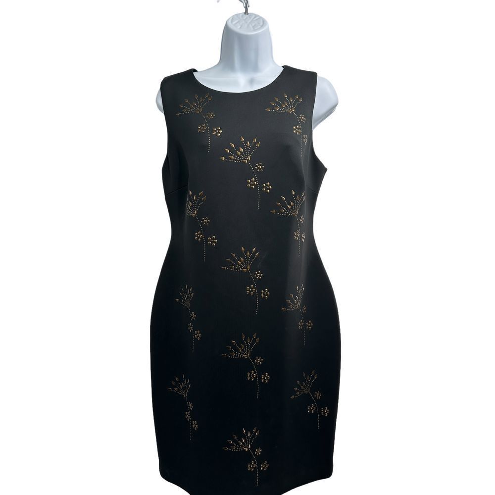 Tommy Hilfiger Sheath Dress‎ Women Black Embellished Cocktail Size 10 Office NWT - Picture 3 of 13